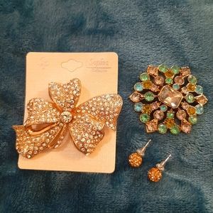 Brooch Set w/ Earrings